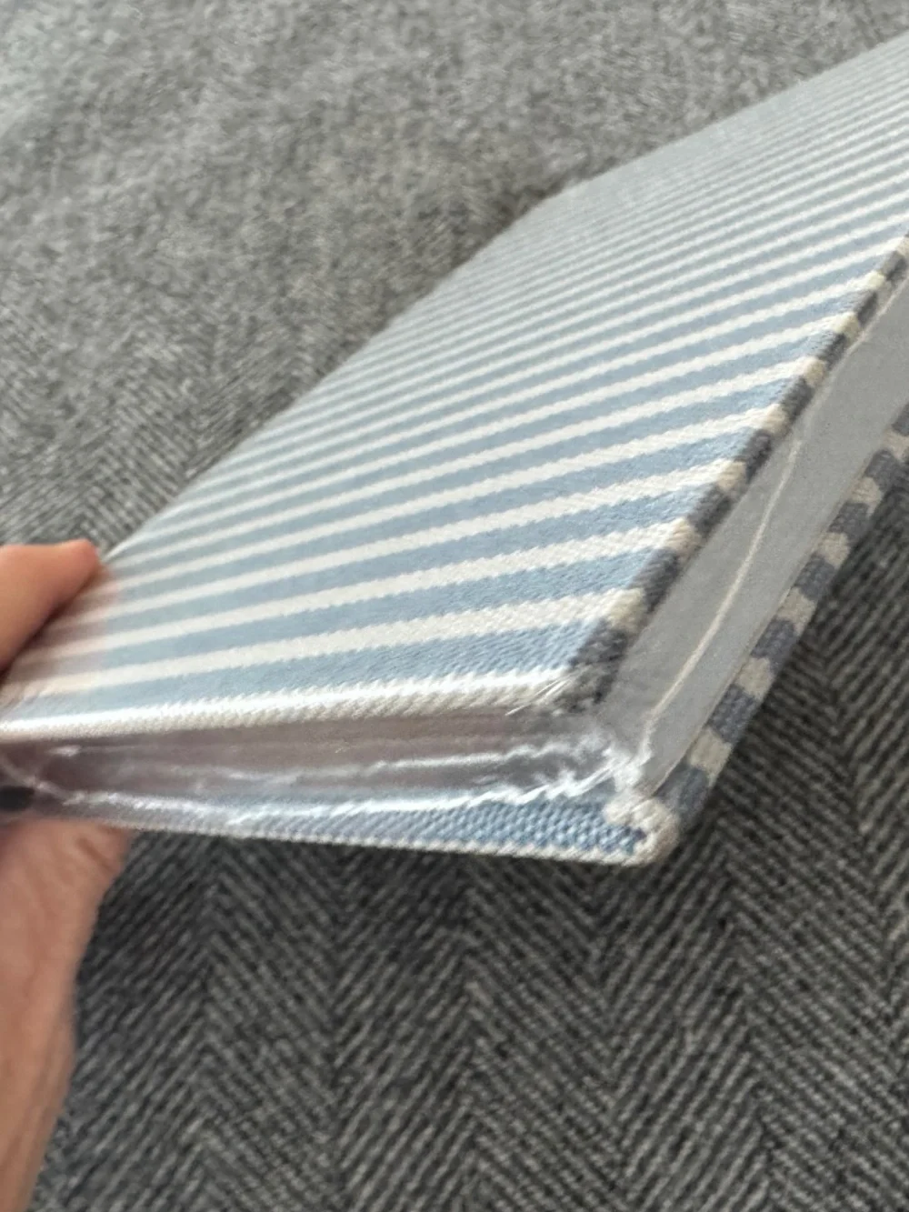 NWT, PERENNIALS STRIPE FABRIC, COVERED HARDBOUND BOOK